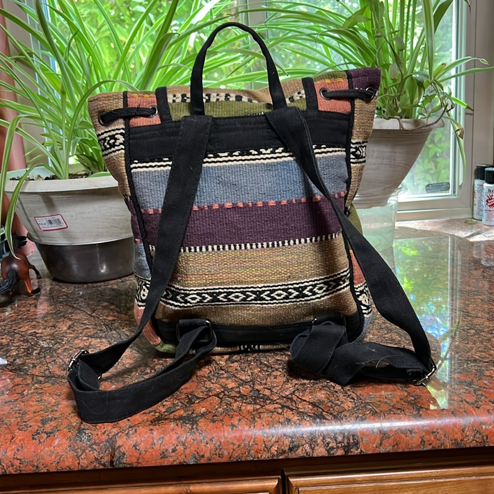Backpack Boho Pockets, Adjustable Straps, Unisex … - image 3